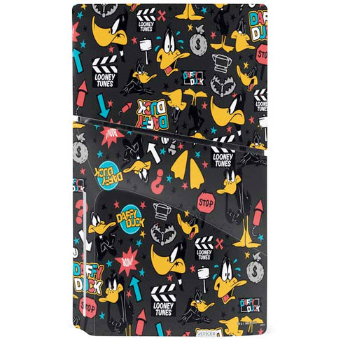 Looney Tunes Daffy Duck Patches PS5 Slim Disk Console Skin