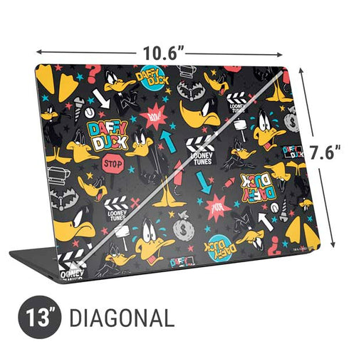 Looney Tunes Daffy Duck Patches Universal Laptop 13in (10.6 x 7.6in) Skin