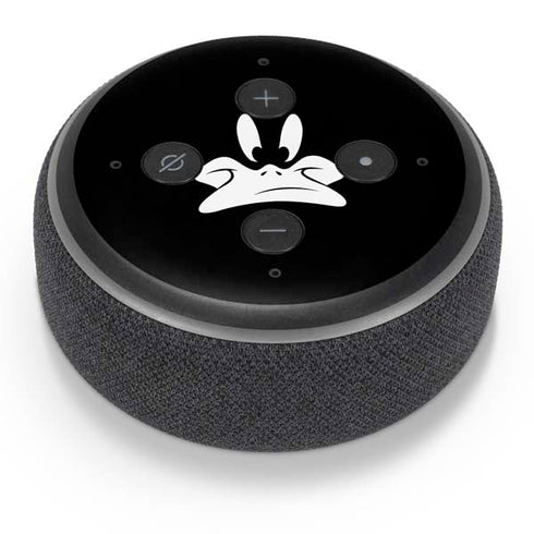 Looney Tunes Daffy Duck Plain Black and White Amazon Echo Dot Skin