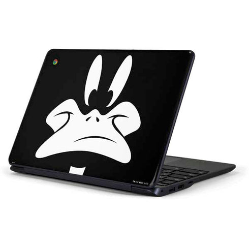 Looney Tunes Daffy Duck Plain Black and White Samsung Chromebook Skin