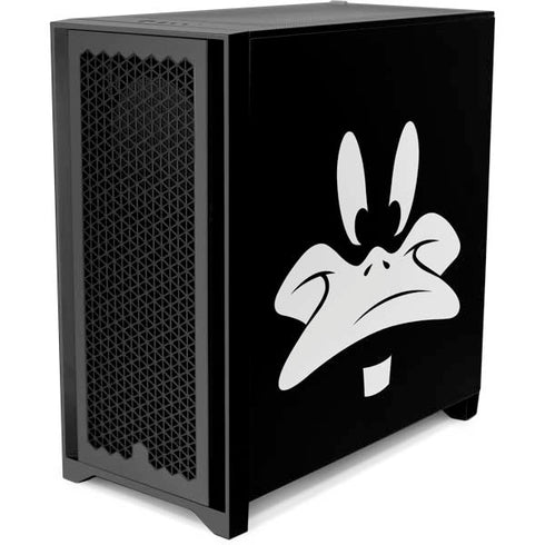 Looney Tunes Daffy Duck Plain Black and White Corsair 4000D Tempered Glass Mid-Tower ATX Case Skin