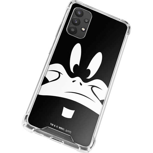 Looney Tunes Daffy Duck Plain Black and White Galaxy A32 5G Clear Case