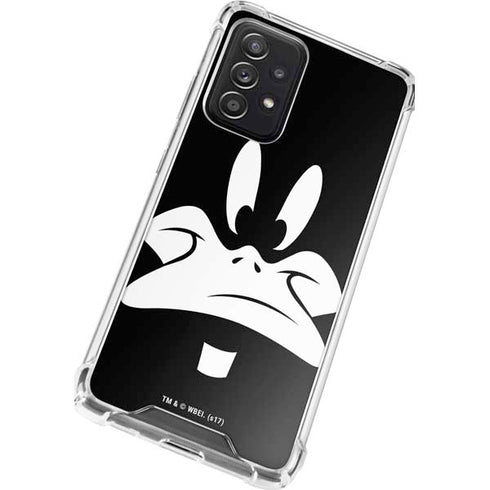 Looney Tunes Daffy Duck Plain Black and White Galaxy A72 5G Clear Case