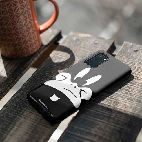 Looney Tunes Daffy Duck Plain Black and White Galaxy S20 Plus Pro Case