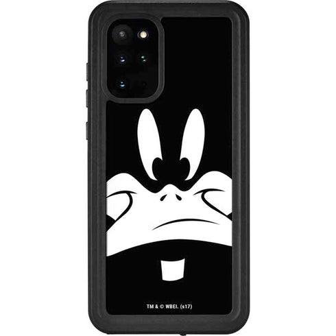 Looney Tunes Daffy Duck Plain Black and White Galaxy S20 Plus Waterproof Case