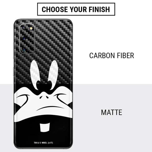 Looney Tunes Daffy Duck Plain Black and White Galaxy S20 Skin