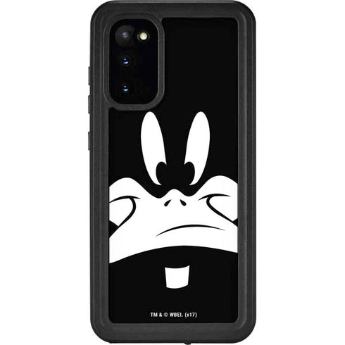 Looney Tunes Daffy Duck Plain Black and White Galaxy S20 Waterproof Case