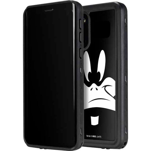 Looney Tunes Daffy Duck Plain Black and White Galaxy S20 Waterproof Case