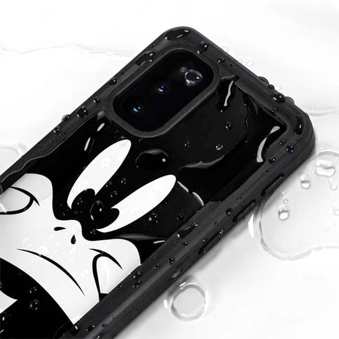 Looney Tunes Daffy Duck Plain Black and White Galaxy S20 Waterproof Case
