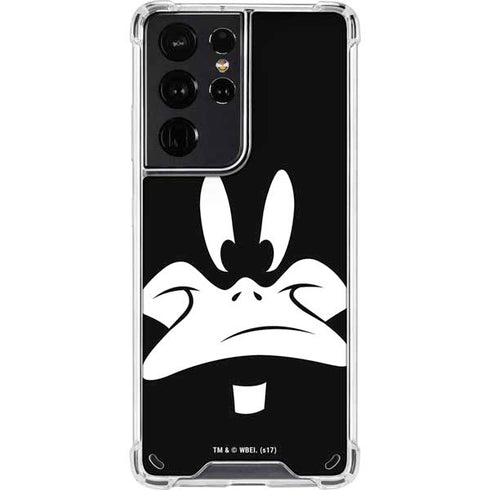 Looney Tunes Daffy Duck Plain Black and White Galaxy S21 Ultra 5G Clear Case