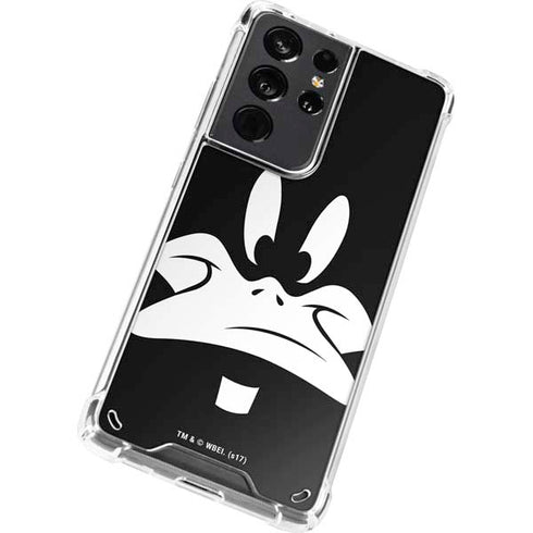 Looney Tunes Daffy Duck Plain Black and White Galaxy S21 Ultra 5G Clear Case