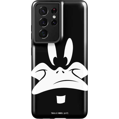 Looney Tunes Daffy Duck Plain Black and White Galaxy S21 Ultra 5G Pro Case