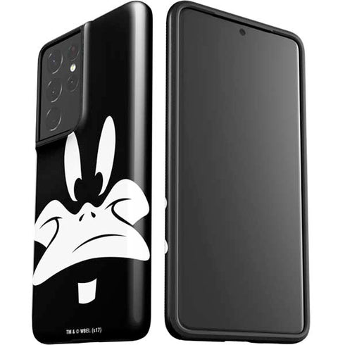 Looney Tunes Daffy Duck Plain Black and White Galaxy S21 Ultra 5G Pro Case