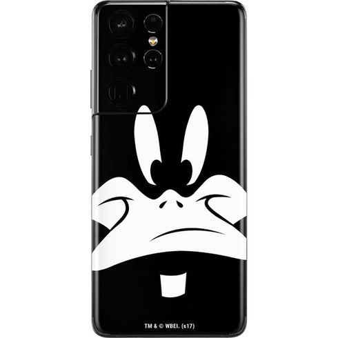Looney Tunes Daffy Duck Plain Black and White Galaxy S21 Ultra 5G Skin