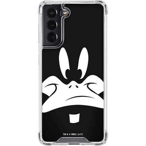 Looney Tunes Daffy Duck Plain Black and White Galaxy S22 Clear Case