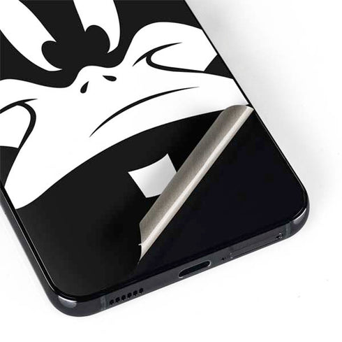 Looney Tunes Daffy Duck Plain Black and White Galaxy S22 Plus Skin