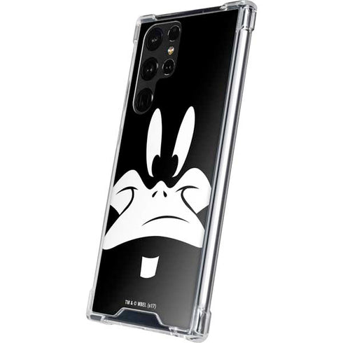Looney Tunes Daffy Duck Plain Black and White Galaxy S22 Ultra Clear Case