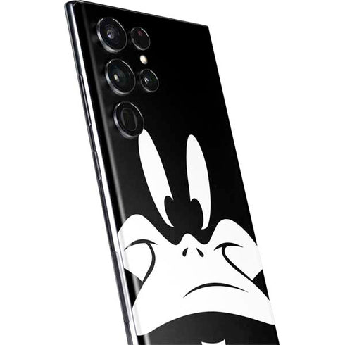 Looney Tunes Daffy Duck Plain Black and White Galaxy S22 Ultra Skin