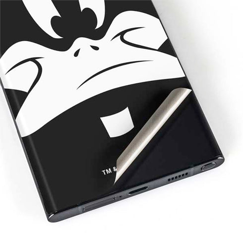 Looney Tunes Daffy Duck Plain Black and White Galaxy S22 Ultra Skin