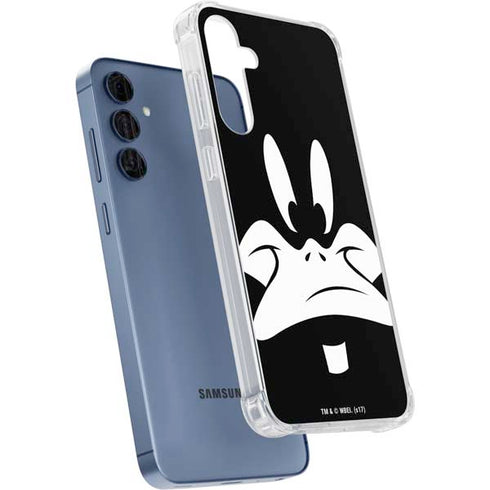 Looney Tunes Daffy Duck Plain Black and White Galaxy S24 Clear Case