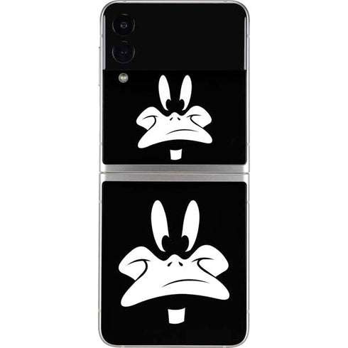 Looney Tunes Daffy Duck Plain Black and White Galaxy Z Flip3 5G Skin