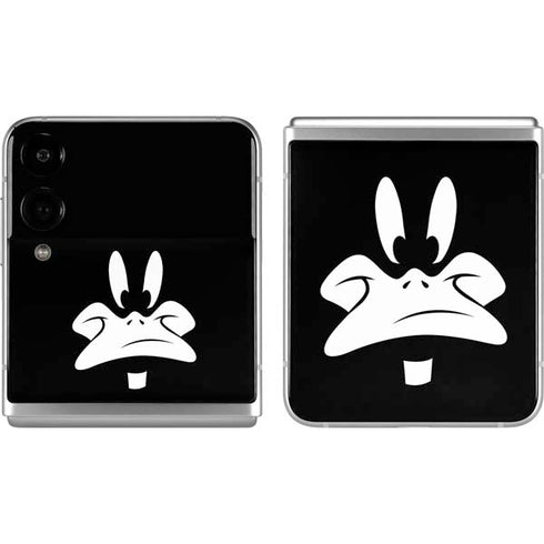 Looney Tunes Daffy Duck Plain Black and White Galaxy Z Flip4 5G Skin