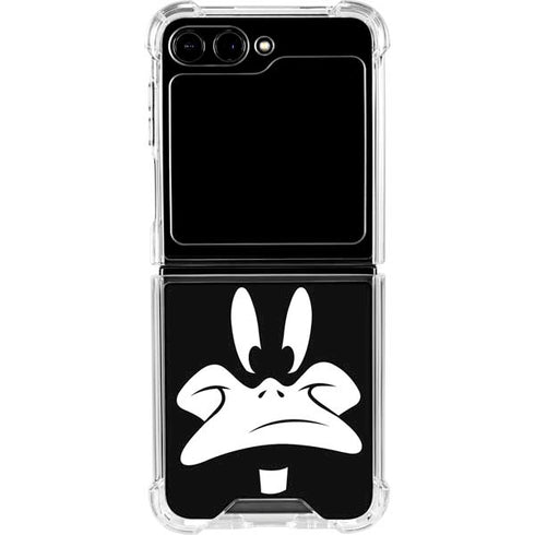 Looney Tunes Daffy Duck Plain Black and White Galaxy Z Flip5 5G Clear Case