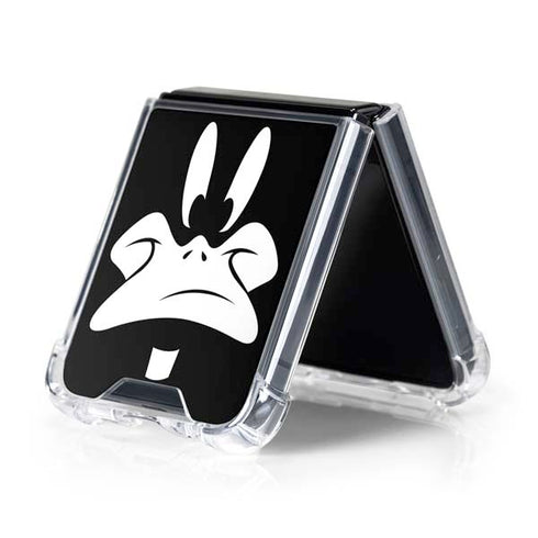 Looney Tunes Daffy Duck Plain Black and White Galaxy Z Flip5 5G Clear Case