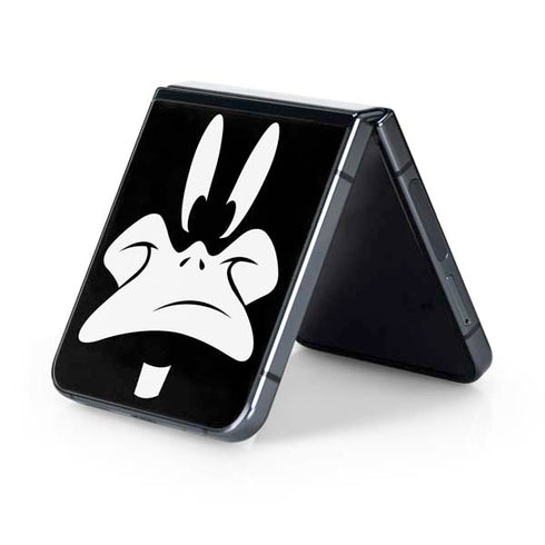 Looney Tunes Daffy Duck Plain Black and White Galaxy Z Flip5 5G Skin
