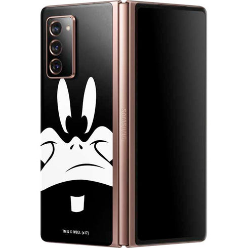 Looney Tunes Daffy Duck Plain Black and White Galaxy Z Fold2 5G Skin