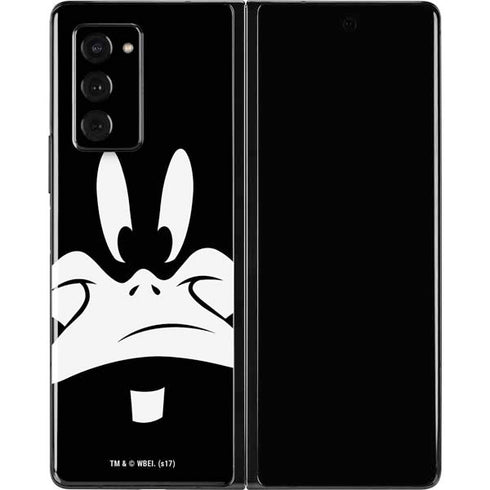 Looney Tunes Daffy Duck Plain Black and White Galaxy Z Fold2 5G Skin