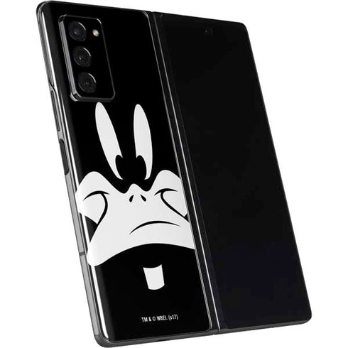 Looney Tunes Daffy Duck Plain Black and White Galaxy Z Fold2 5G Skin