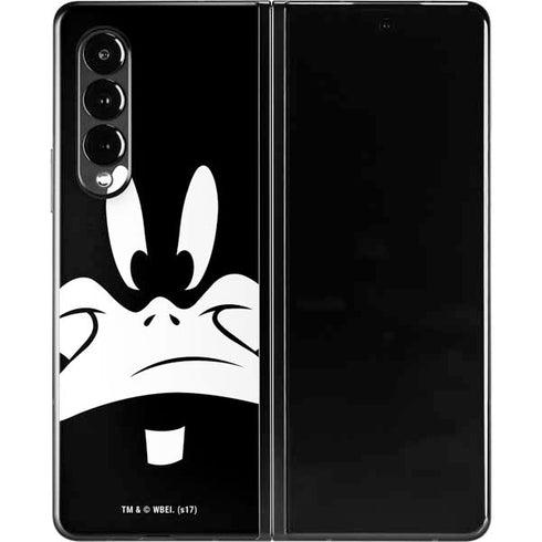 Looney Tunes Daffy Duck Plain Black and White Galaxy Z Fold3 5G Skin