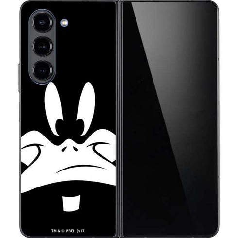 Looney Tunes Daffy Duck Plain Black and White Galaxy Z Fold5 5G Skin