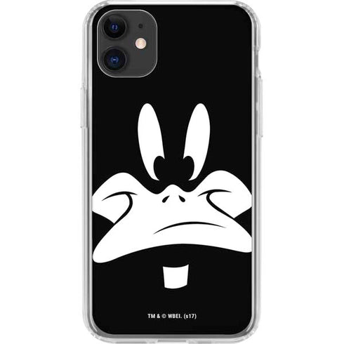 Looney Tunes Daffy Duck Plain Black and White iPhone 11 Clear Case