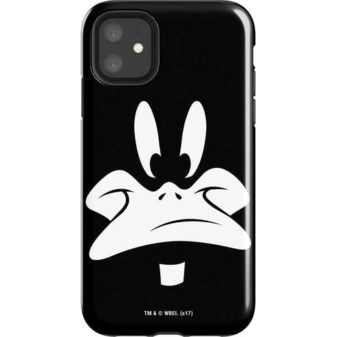 Looney Tunes Daffy Duck Plain Black and White iPhone 11 Impact Case