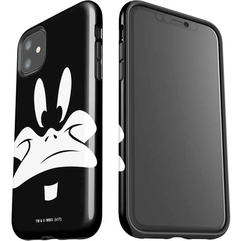 Looney Tunes Daffy Duck Plain Black and White iPhone 11 Impact Case