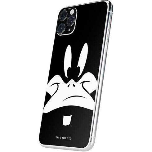 Looney Tunes Daffy Duck Plain Black and White iPhone 11 Pro Max Skin