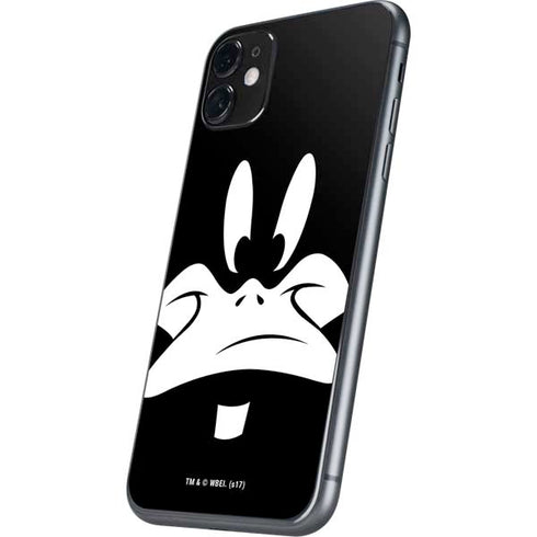 Looney Tunes Daffy Duck Plain Black and White iPhone 11 Skin