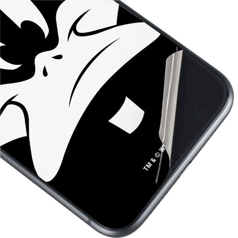 Looney Tunes Daffy Duck Plain Black and White iPhone 11 Skin