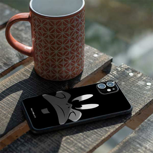 Looney Tunes Daffy Duck Plain Black and White iPhone 11 Skin