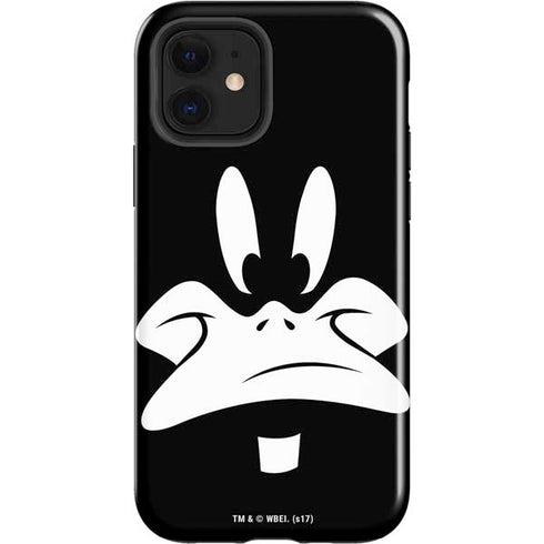Looney Tunes Daffy Duck Plain Black and White iPhone 12 Impact Case