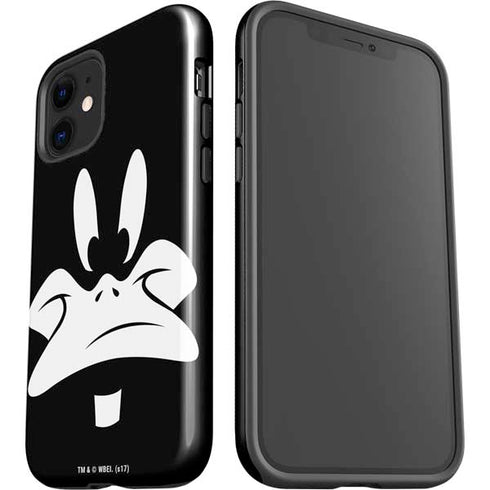 Looney Tunes Daffy Duck Plain Black and White iPhone 12 Impact Case