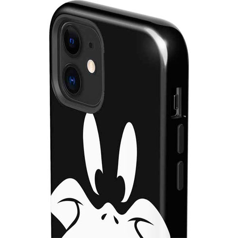 Looney Tunes Daffy Duck Plain Black and White iPhone 12 Mini Impact Case
