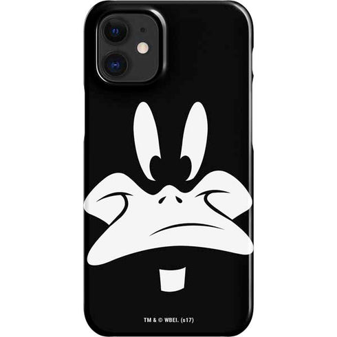 Looney Tunes Daffy Duck Plain Black and White iPhone 12 Mini Lite Case