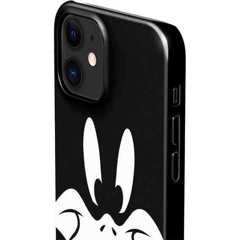 Looney Tunes Daffy Duck Plain Black and White iPhone 12 Mini Lite Case