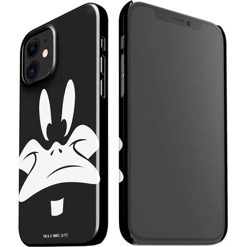 Looney Tunes Daffy Duck Plain Black and White iPhone 12 Mini Lite Case