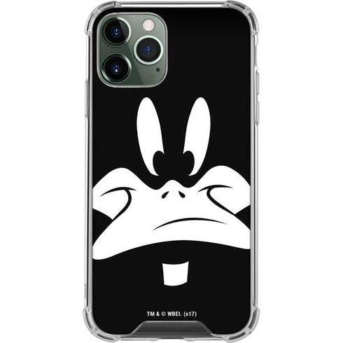 Looney Tunes Daffy Duck Plain Black and White iPhone 12 Pro Clear Case