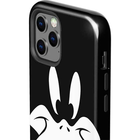 Looney Tunes Daffy Duck Plain Black and White iPhone 12 Pro Impact Case