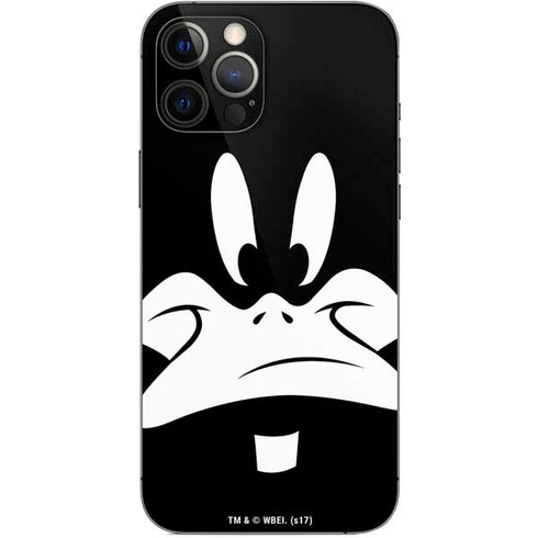 Looney Tunes Daffy Duck Plain Black and White iPhone 12 Pro Max Skin